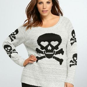 Torrid grey skull sweater